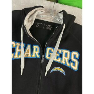 Los Angeles Chargers Antigua Black Women's XXL Full Zip Hoodie NFL Football 2XL